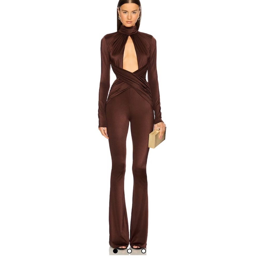Michael Costello Chocolate Brown Jumpsuit